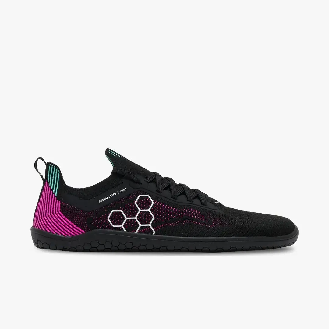Vivobarefoot Primus Lite Knit Womens  Obsidian / Vibrant Pink