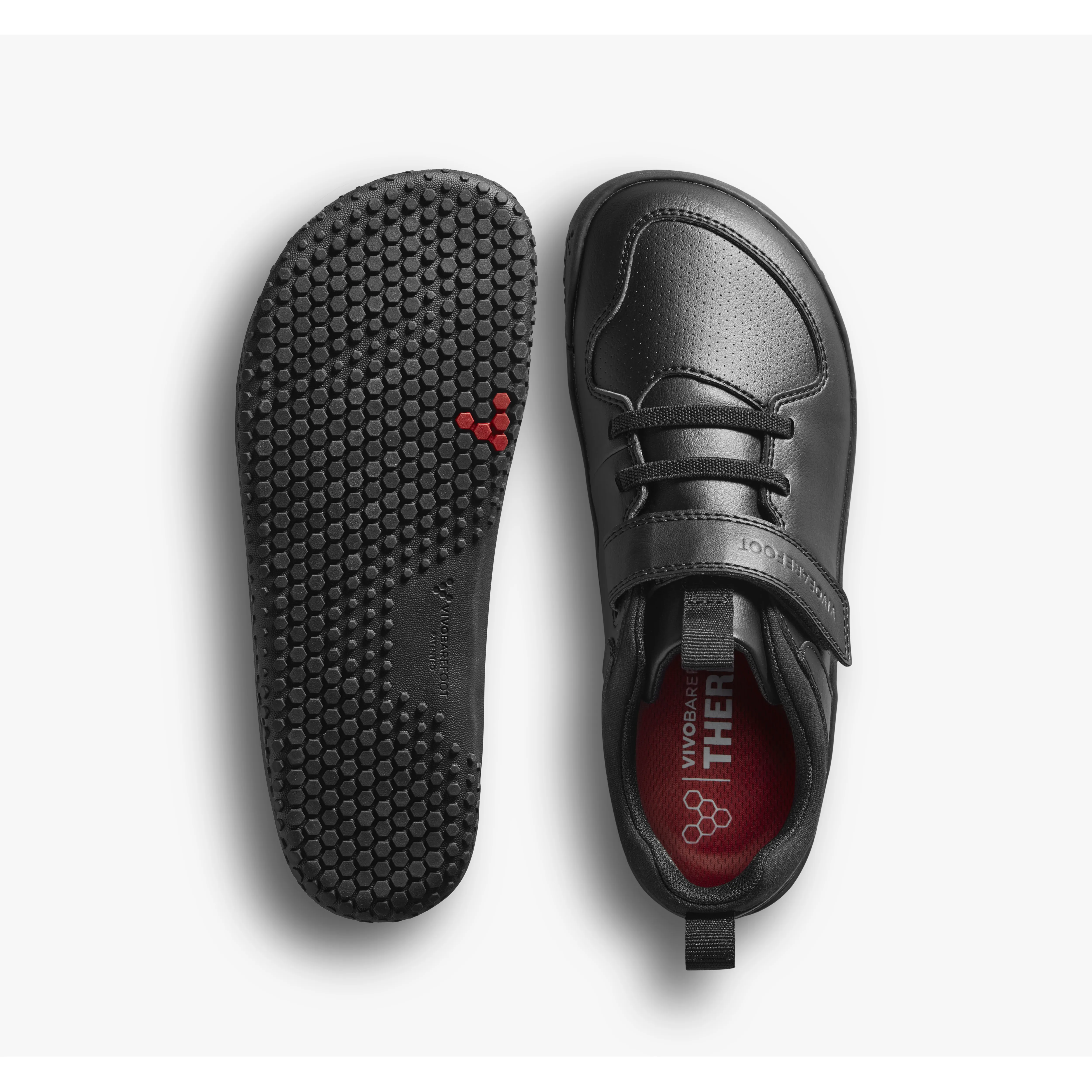 Vivobarefoot Primus Ludo School Animal-Free Juniors  Obsidian