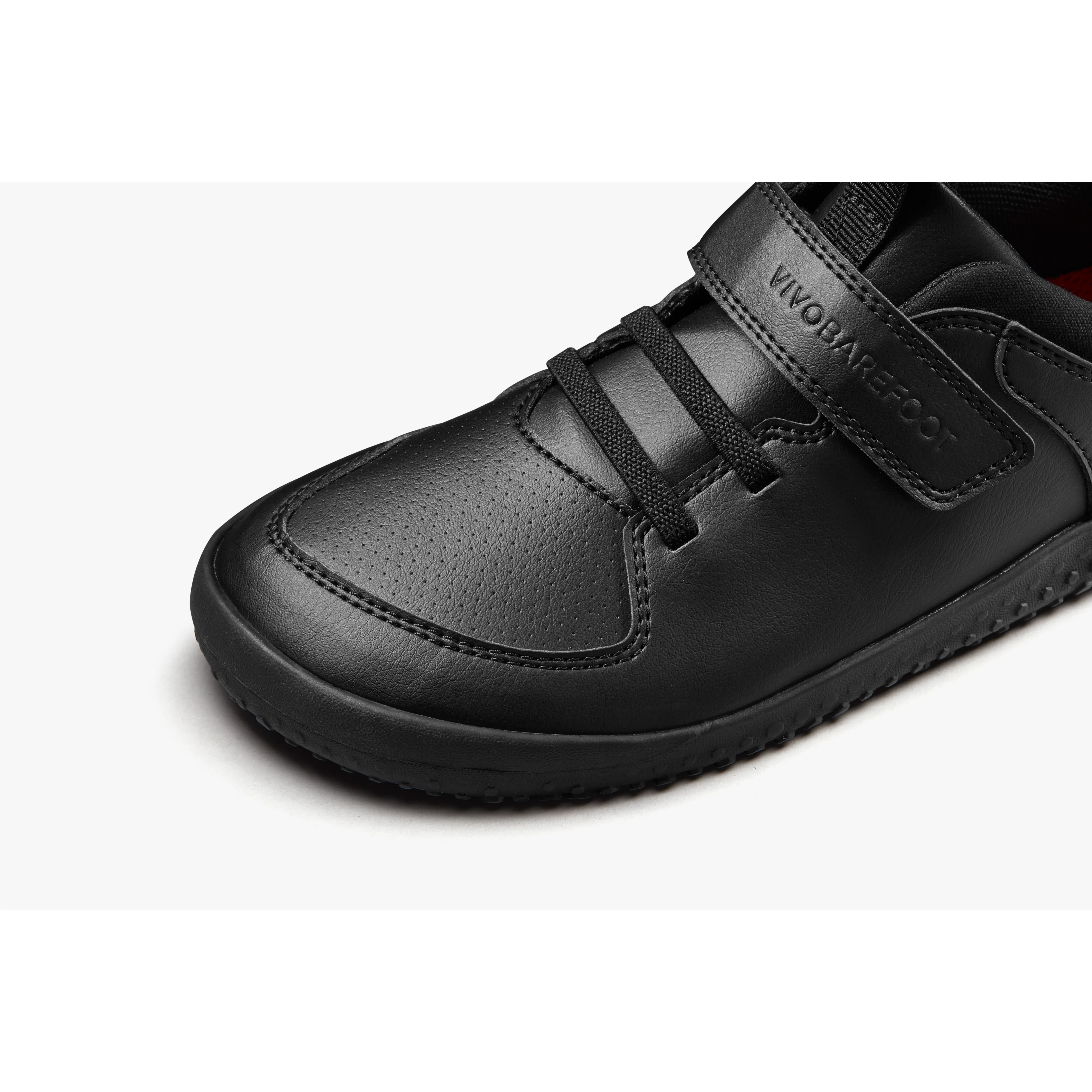 Vivobarefoot Primus Ludo School Animal-Free Juniors  Obsidian