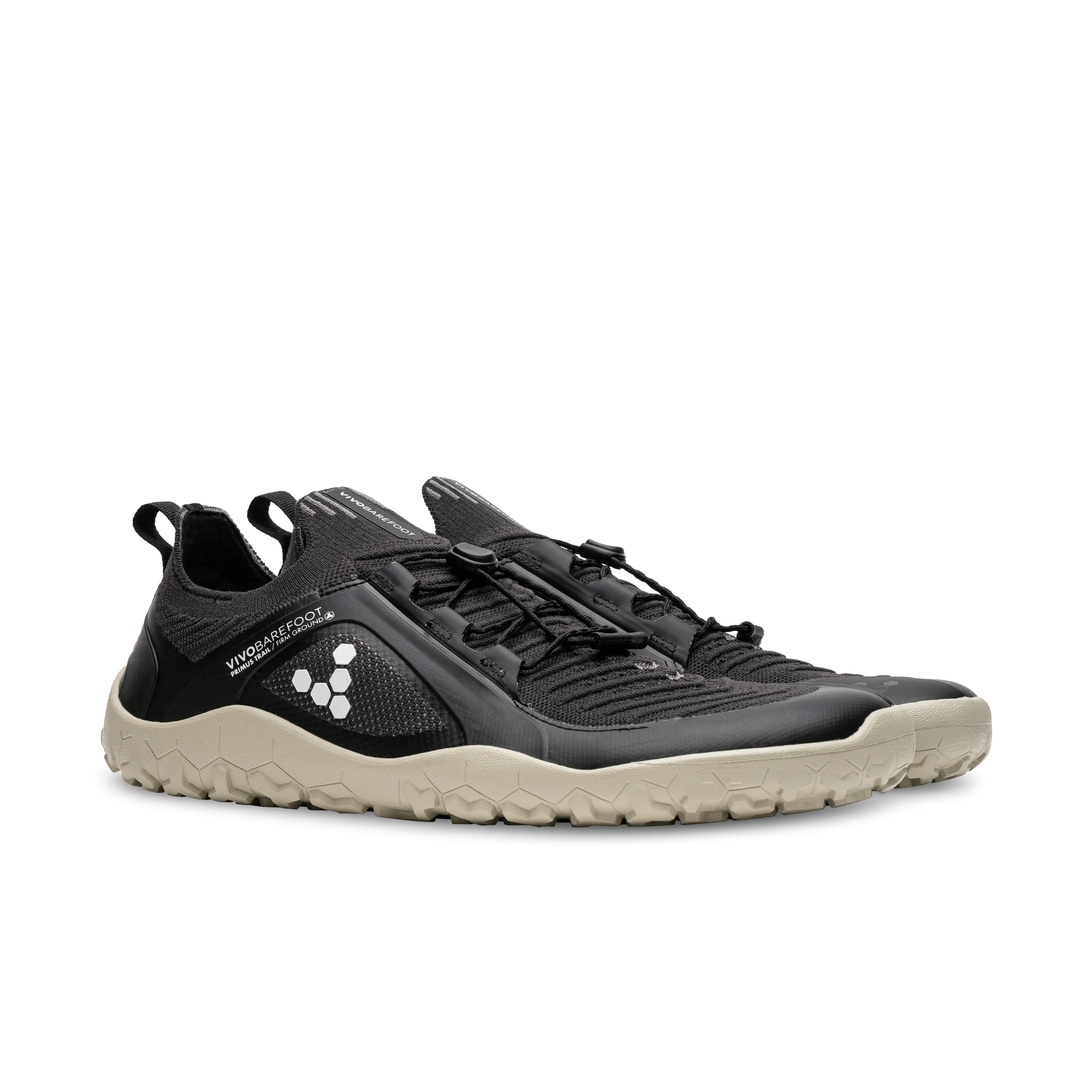 Vivobarefoot Primus Trail Knit FG Mens  Obsidian/Limestone