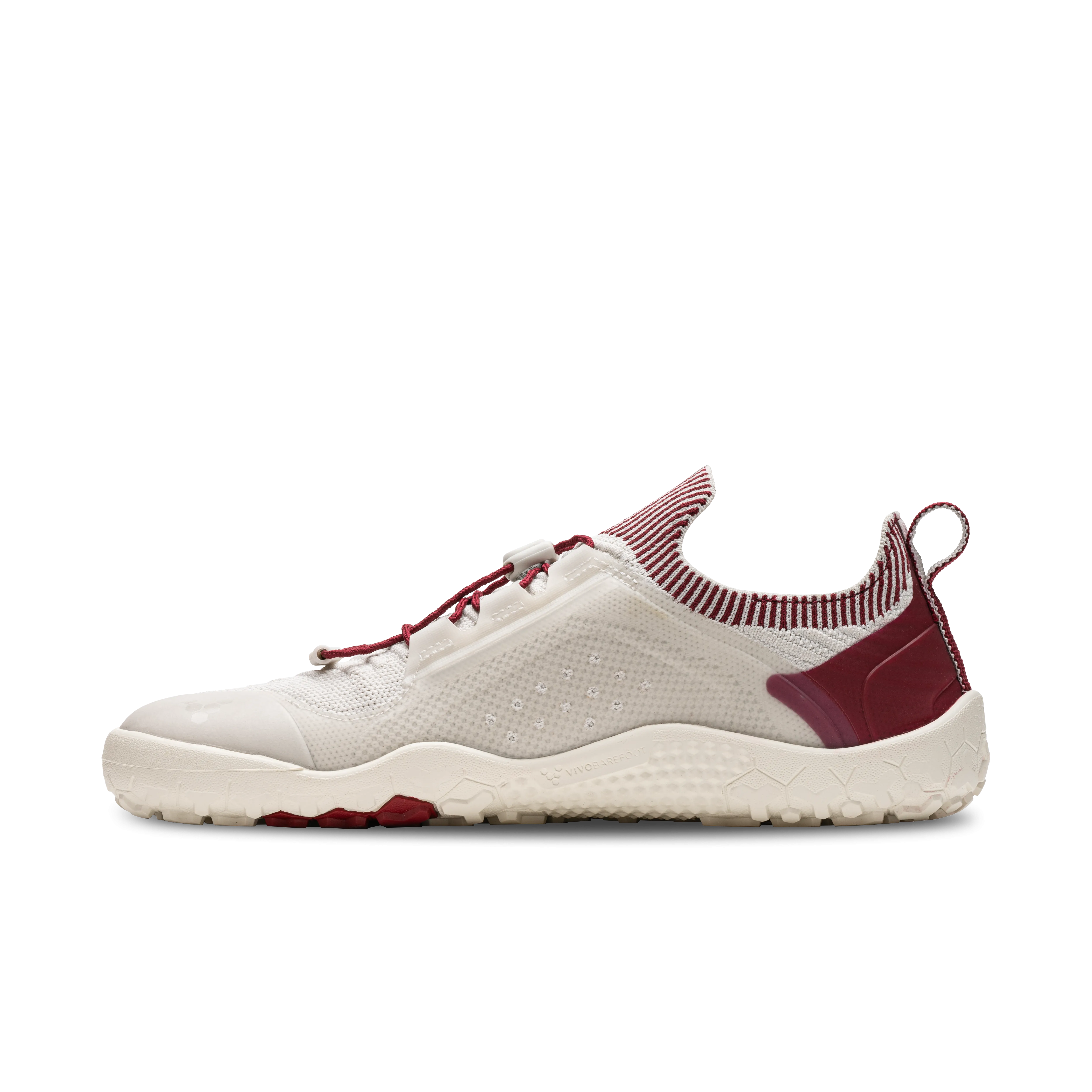 Vivobarefoot Primus Trail Knit FG Womens  Limestone/Rumba Red