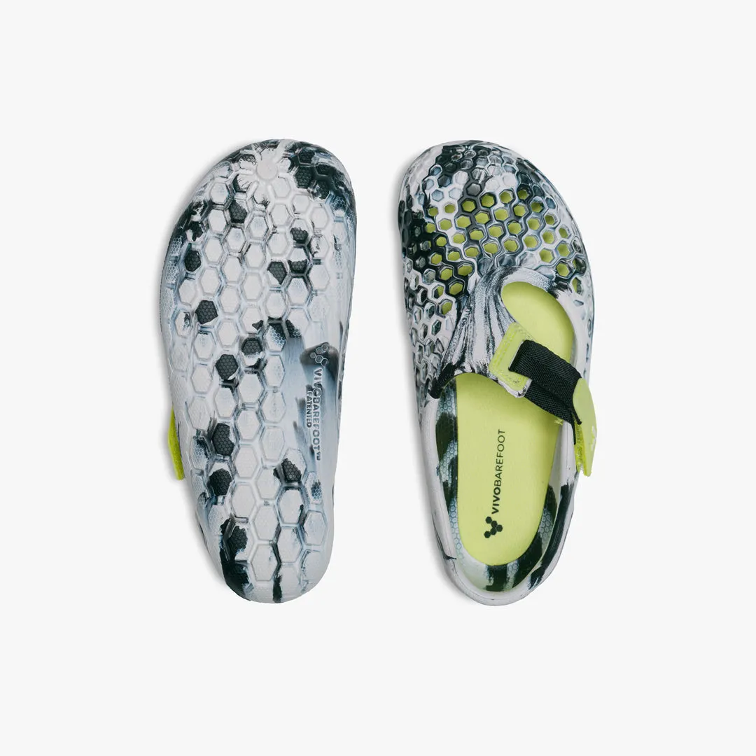 Vivobarefoot Ultra Bloom Kids  Brnesandaler  Obsidian-White