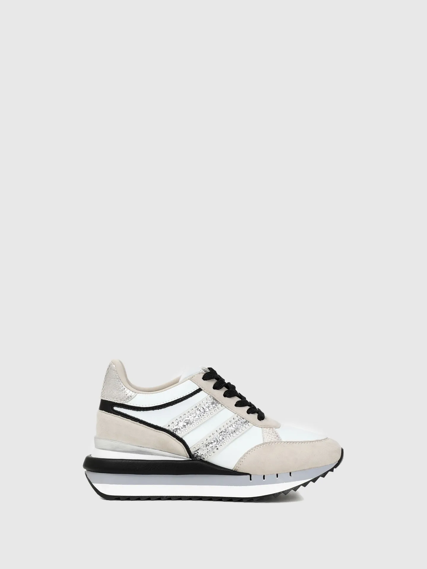 White Lace-up Trainers