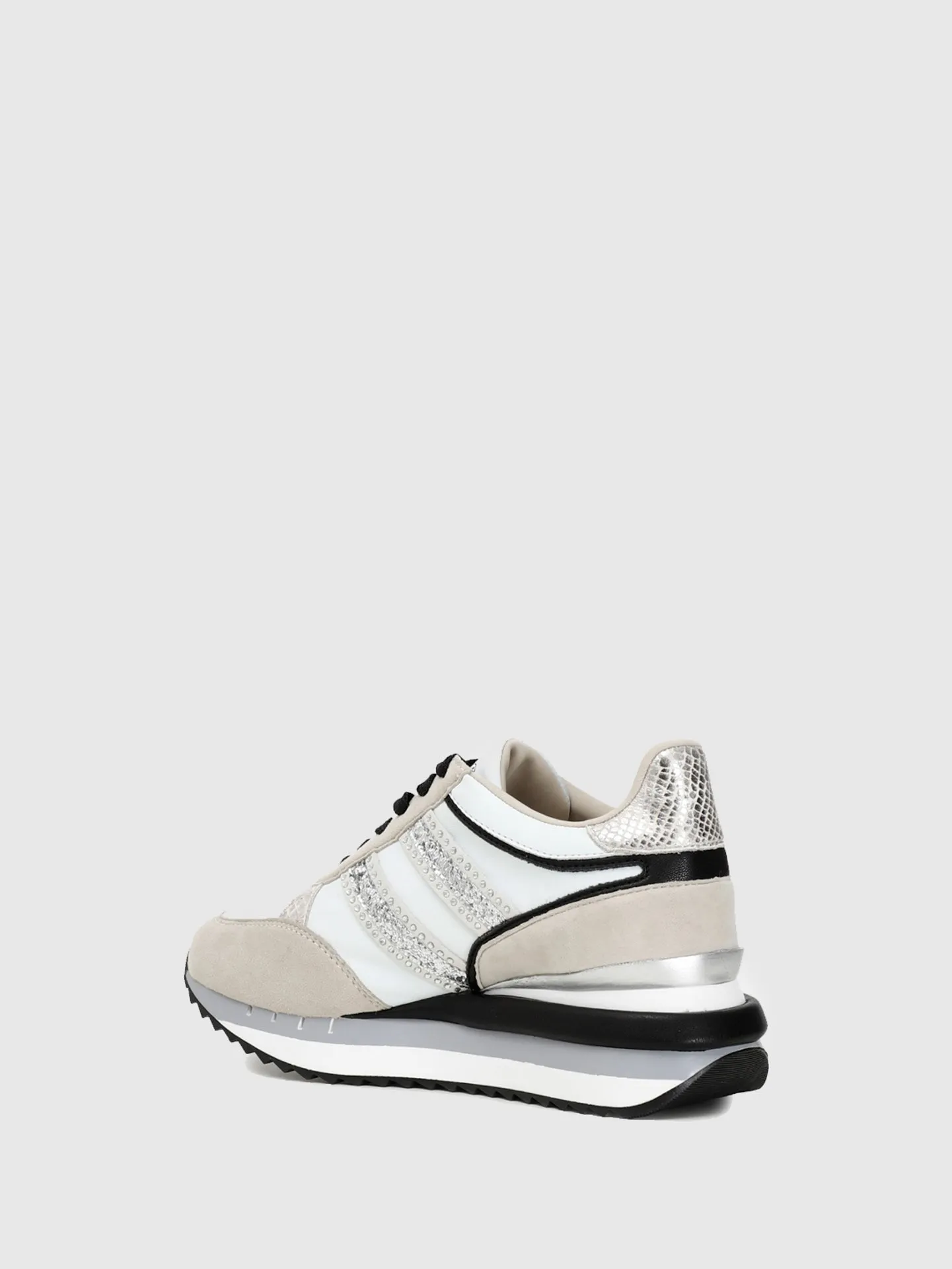 White Lace-up Trainers