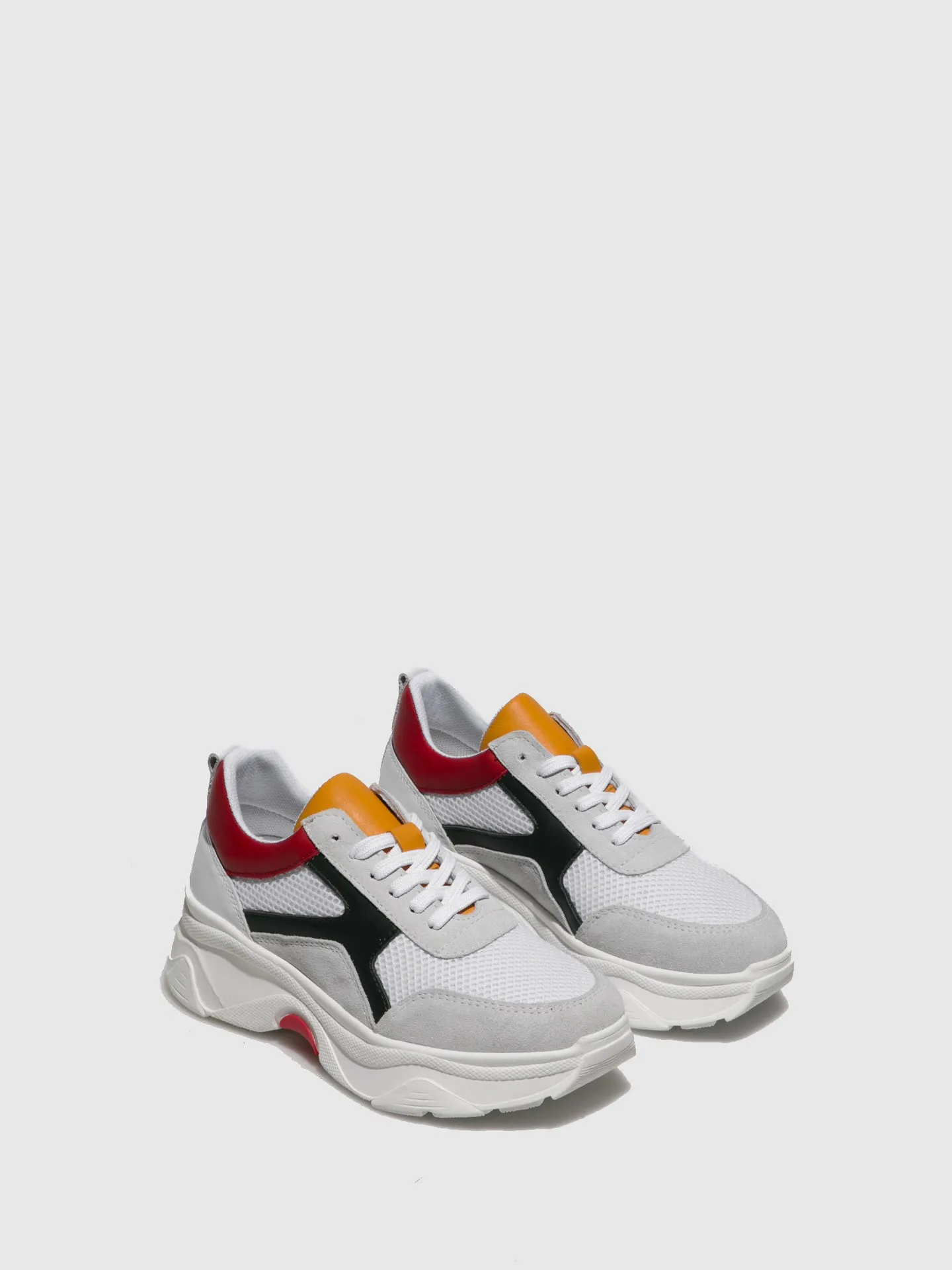 White Lace-up Trainers