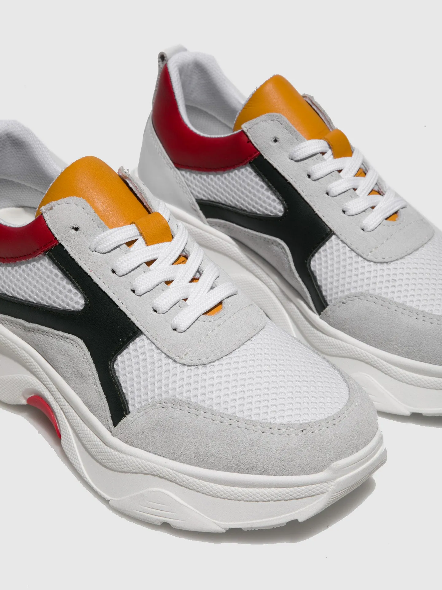 White Lace-up Trainers