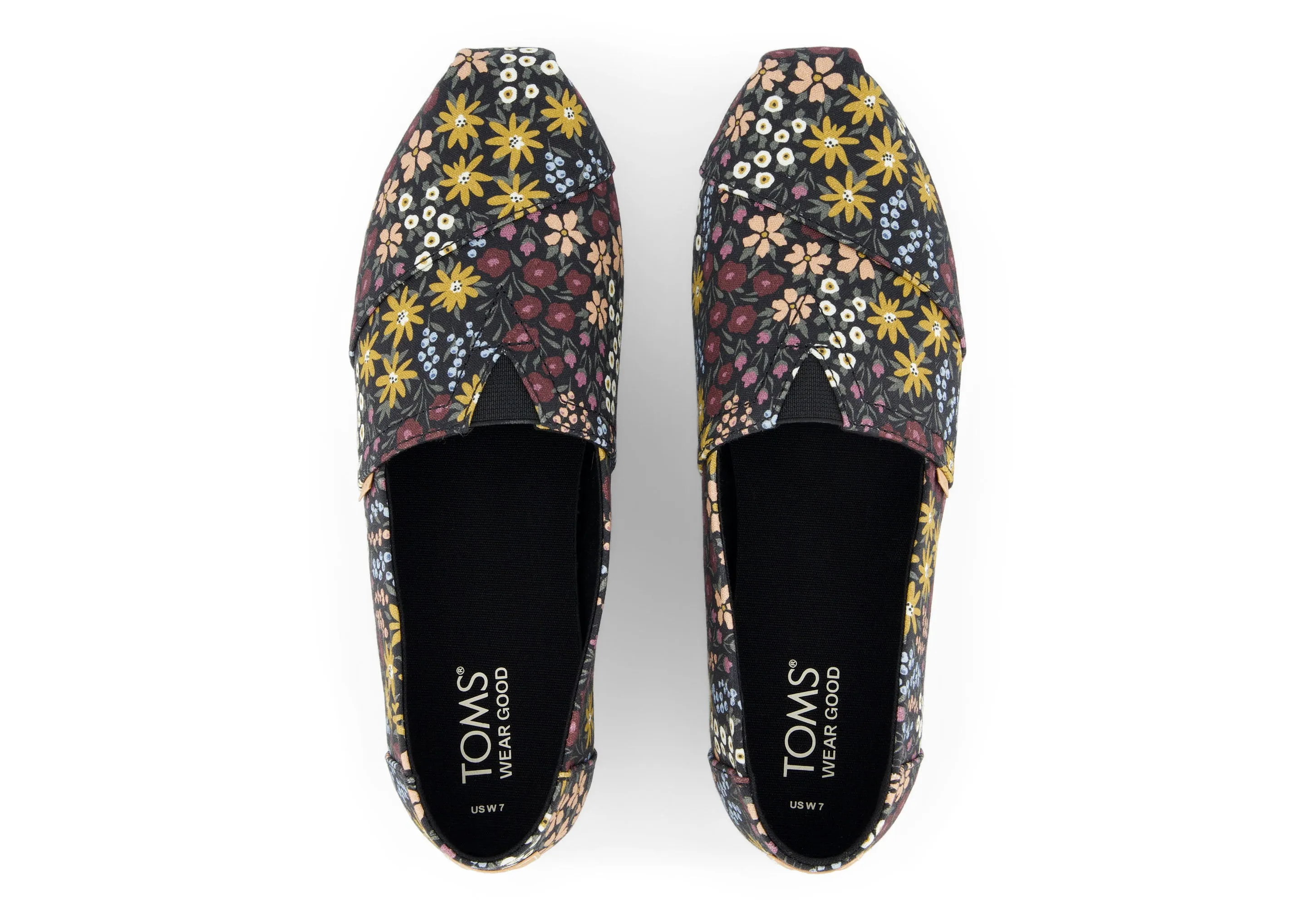 Women's Alpargata Classic - Black Wildflowers Toms