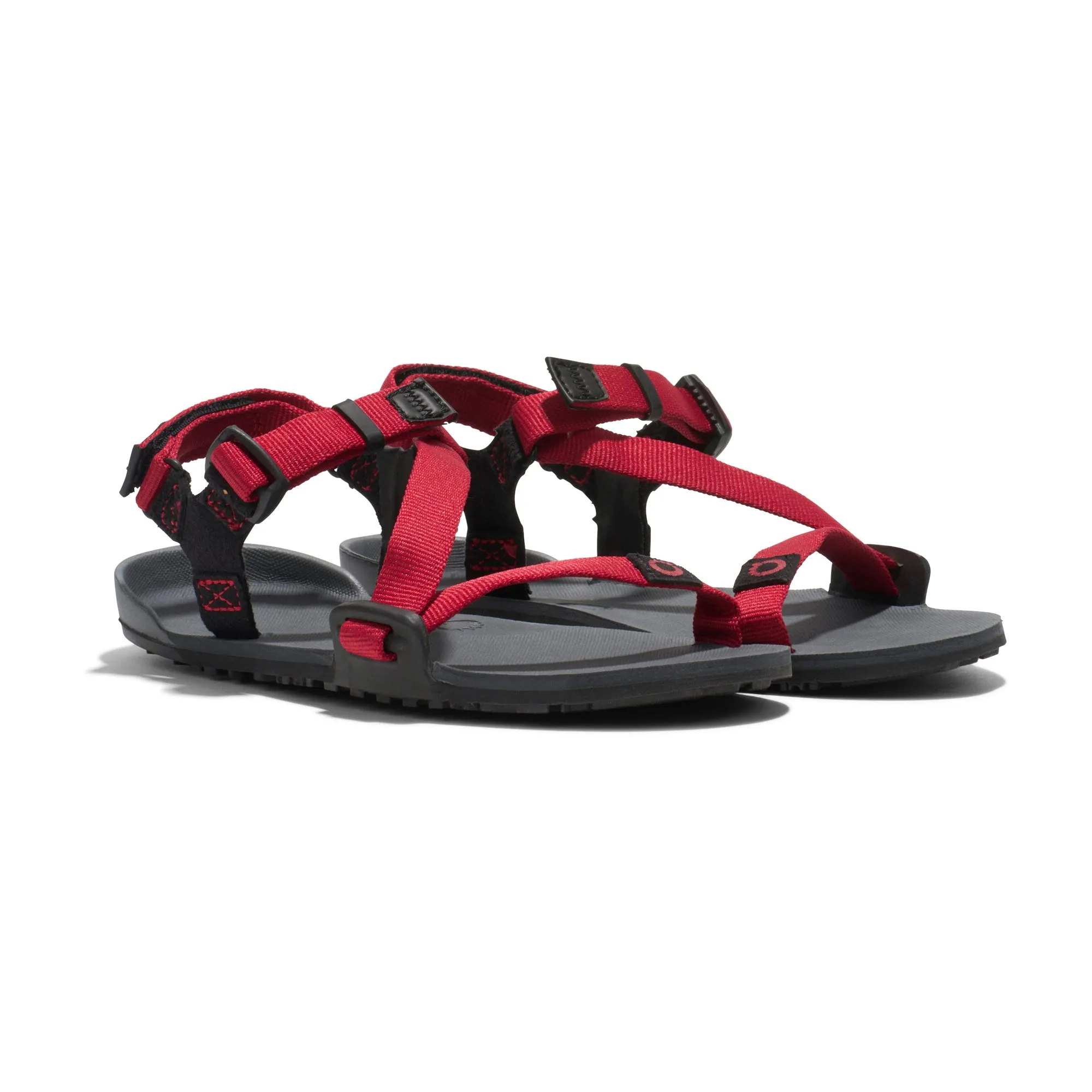 Xero Shoes Z-Trail Kids  Charcoal / Red Pepper