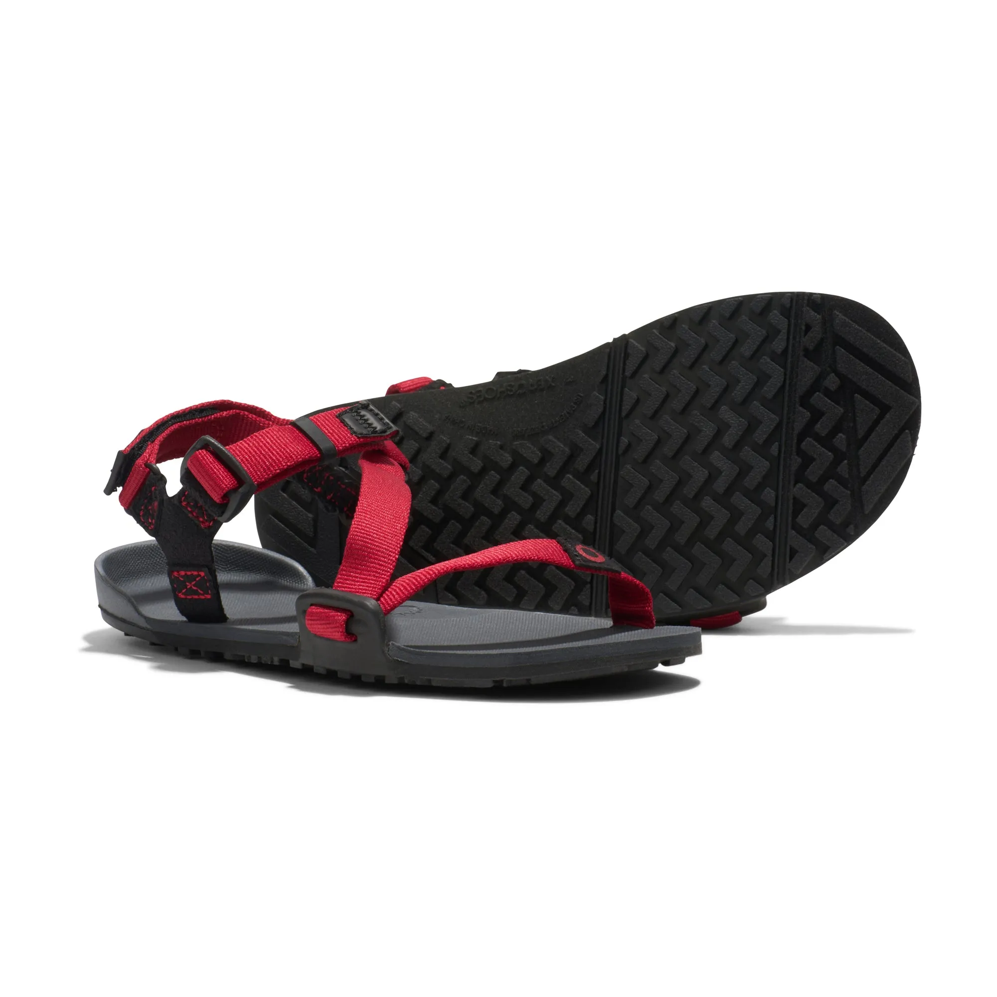 Xero Shoes Z-Trail Kids  Charcoal / Red Pepper