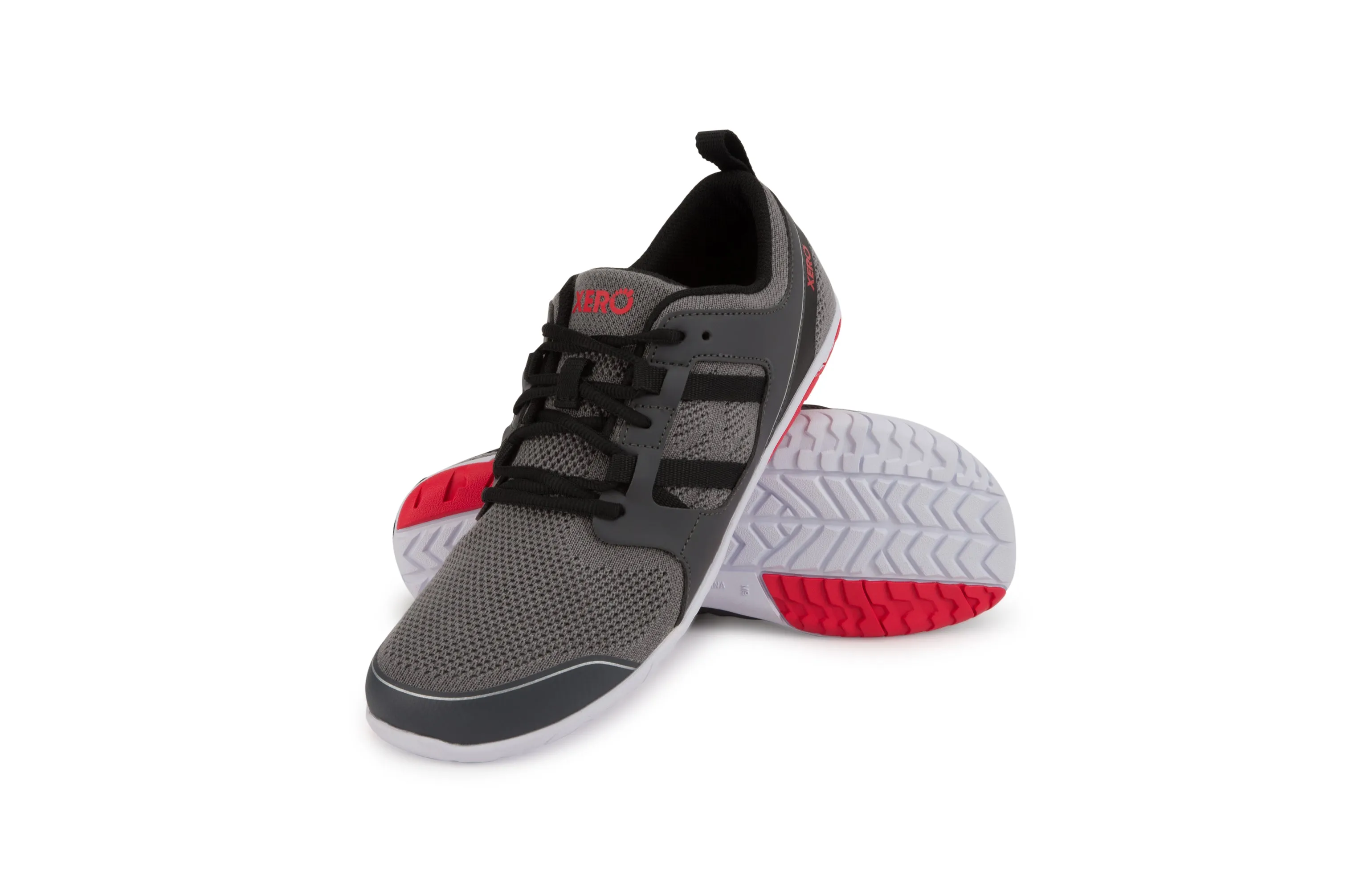 Xero Shoes Zelen Mens  Dark Gray / Red