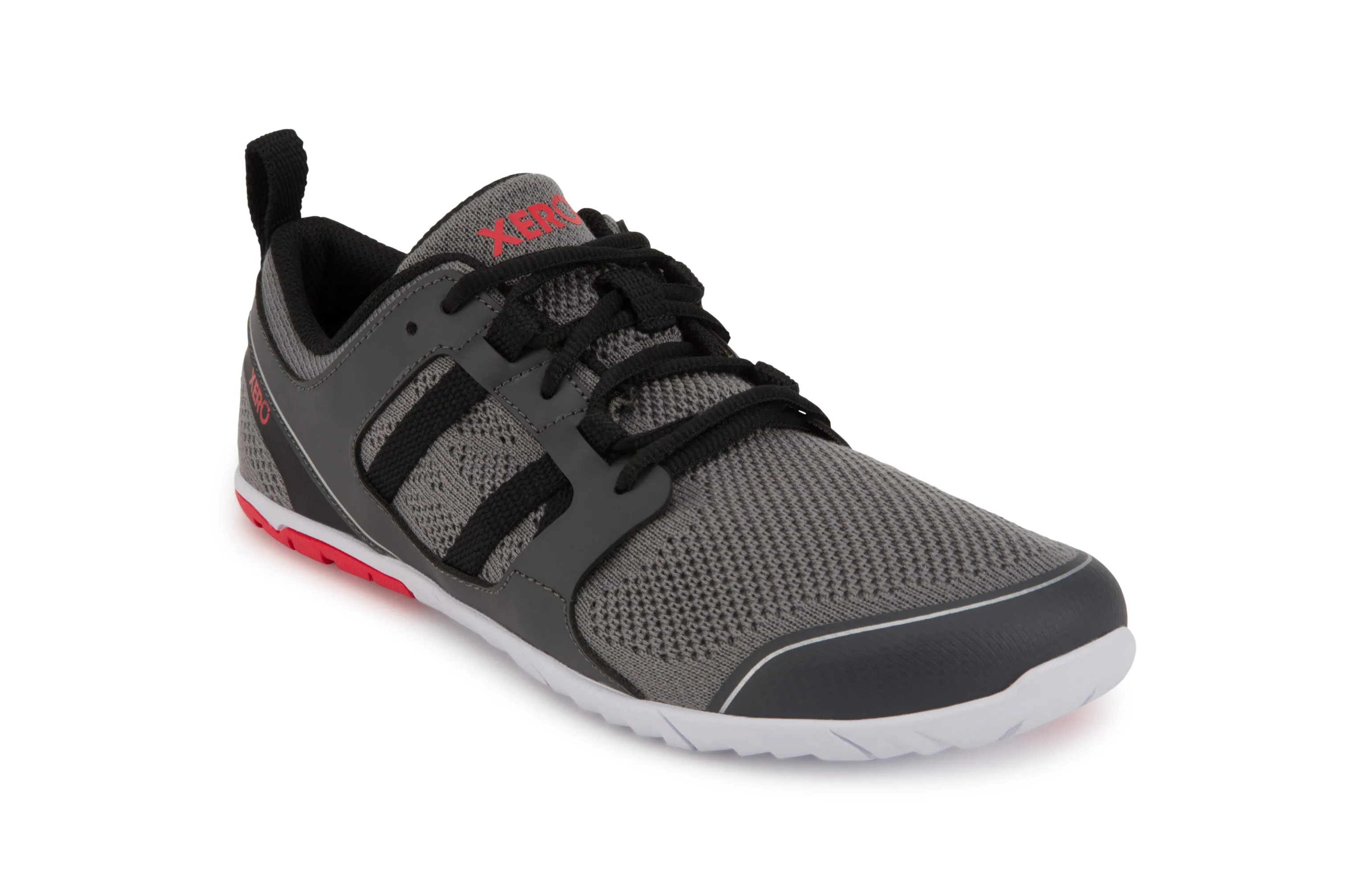 Xero Shoes Zelen Mens  Dark Gray / Red